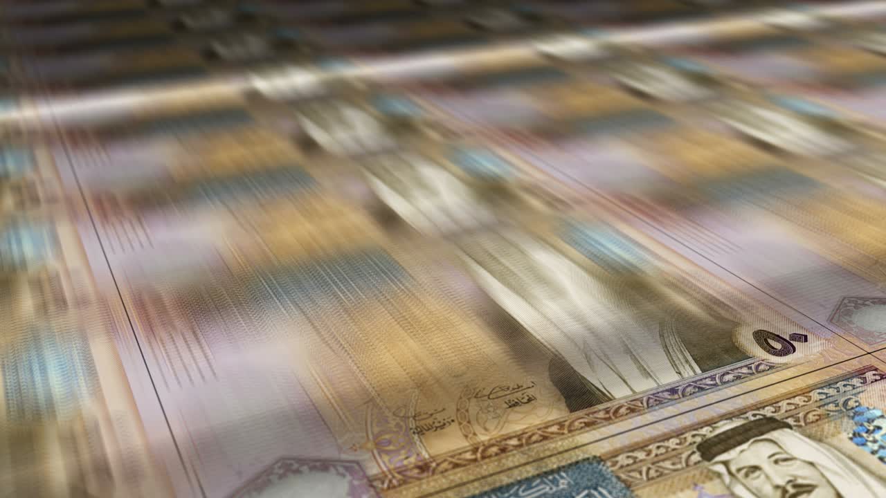 Stampa di banconote del Dinaro iracheno in loop continuo