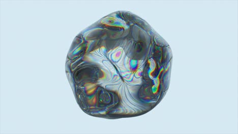 esfera geométrica irisante abstracta