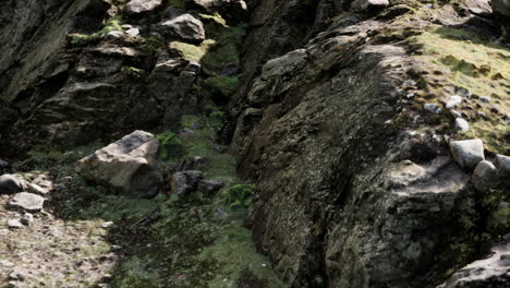 close up of rocky stones formation