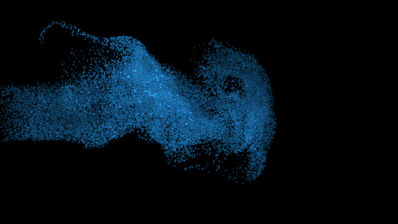추상적인 파란색 입자 흐름