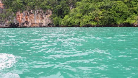 tropical island cliffs and caves