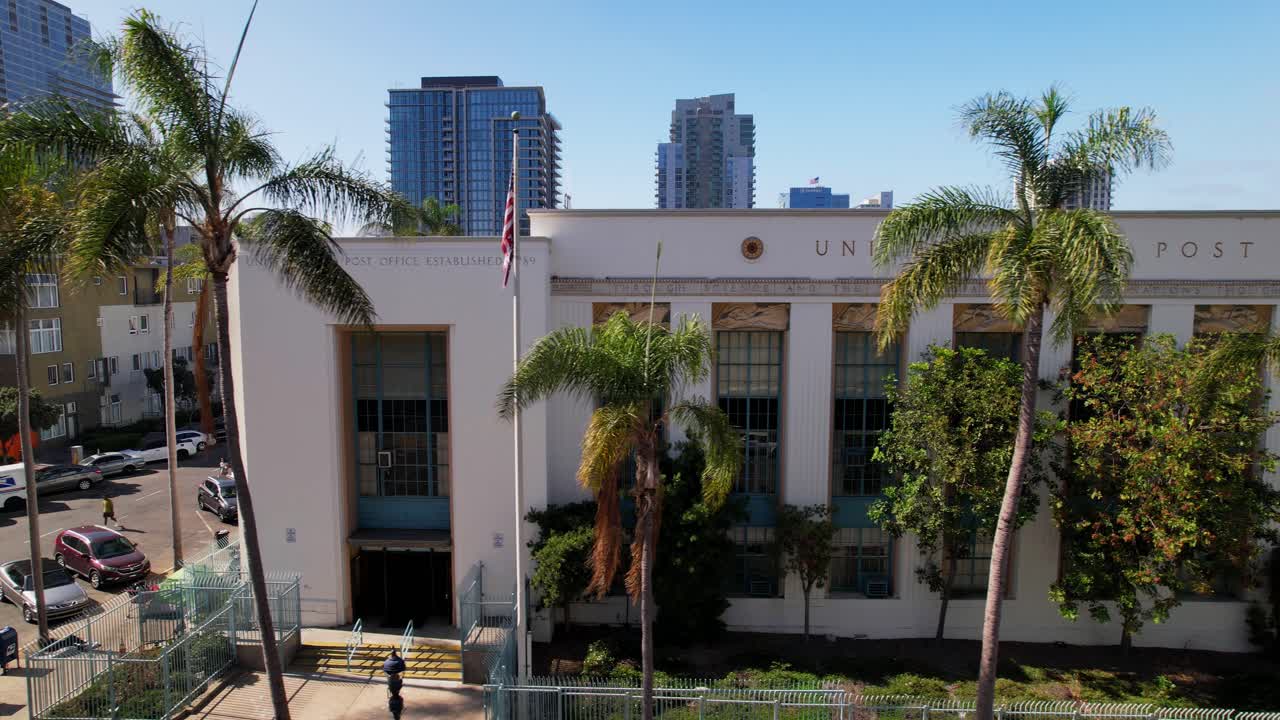 San Diego's downtown United States post Office on a clear morning