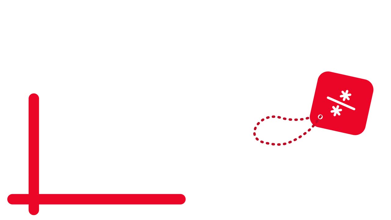 4k vertical video of big sale in flat style on white background.