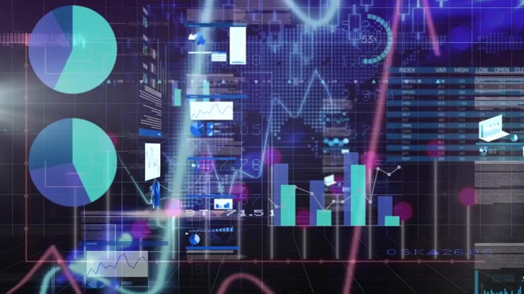 Digital Financial Data Visualization with Stock Market Charts