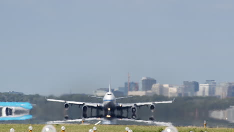 airplane landing at airport