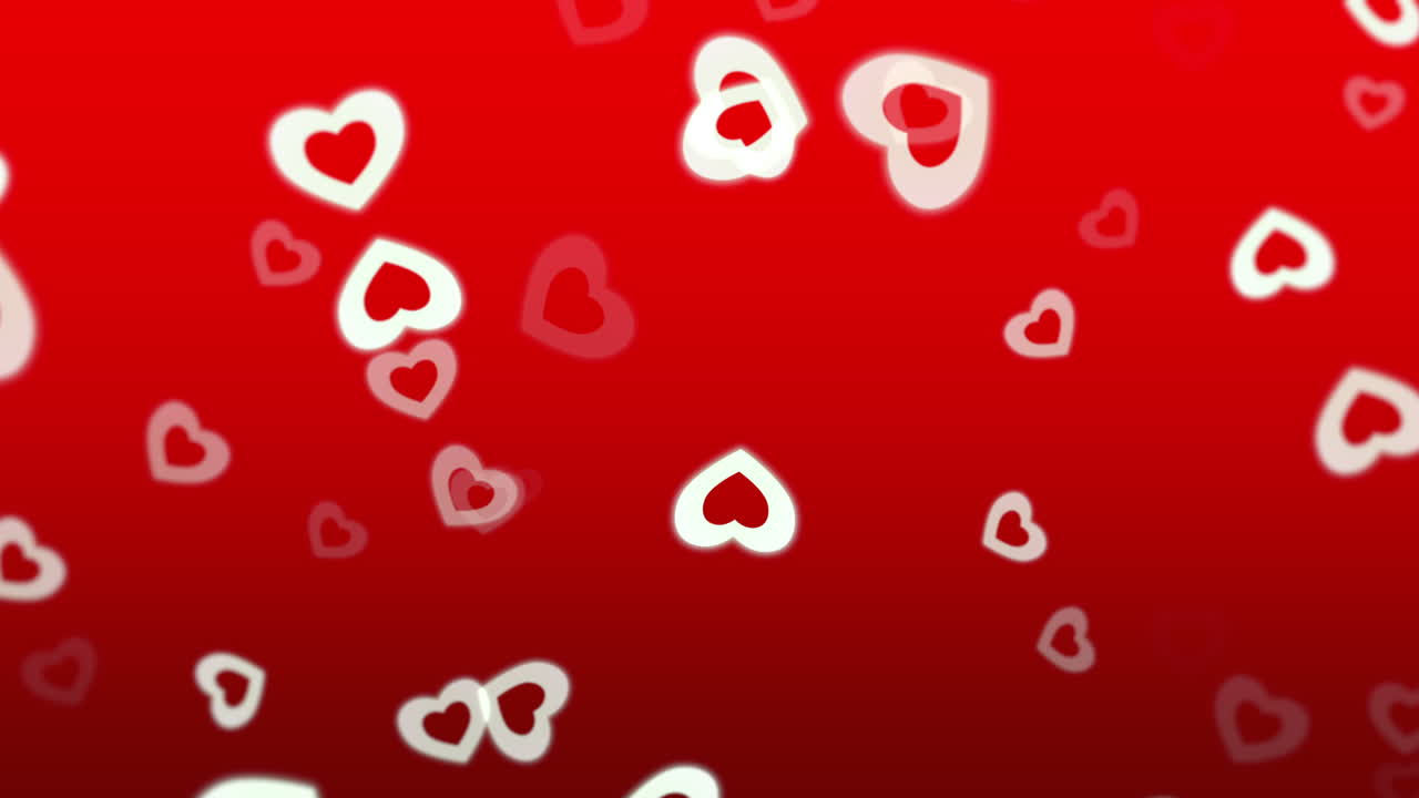 발렌타인 데이 반짝 배경 애니메이션 로맨틱 하트 52