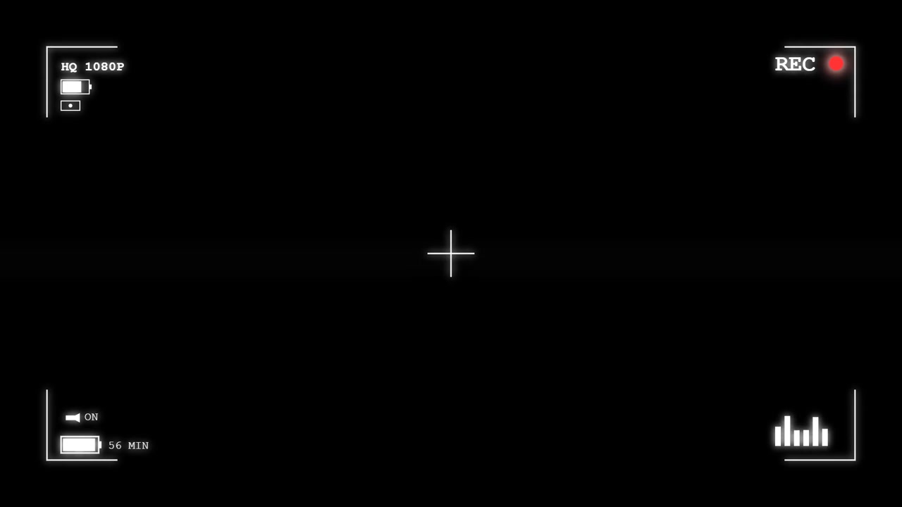 Digital Camera Recording Interface Overlay on Black Background