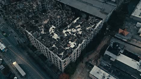 burned down housing area in american city