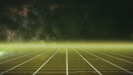 animation of glowing light trails moving over mesh on black background