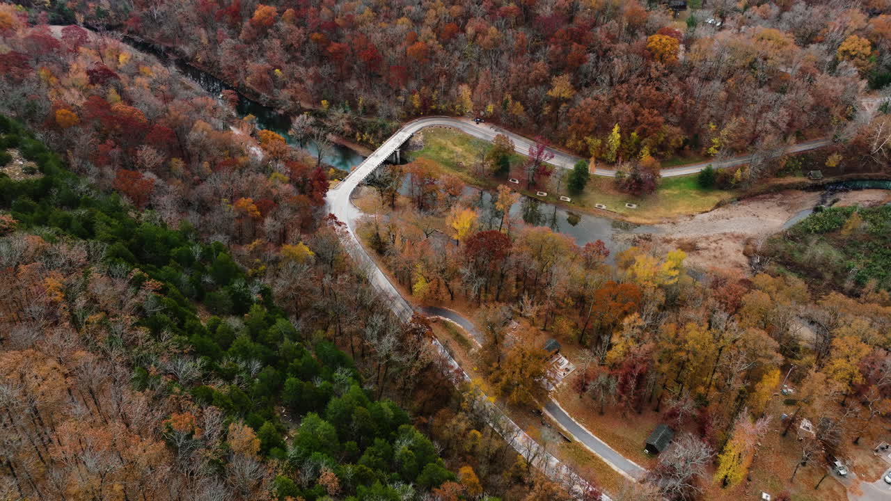 River Road Bridge Near Devil's Den State Park In Arkansas, United States
