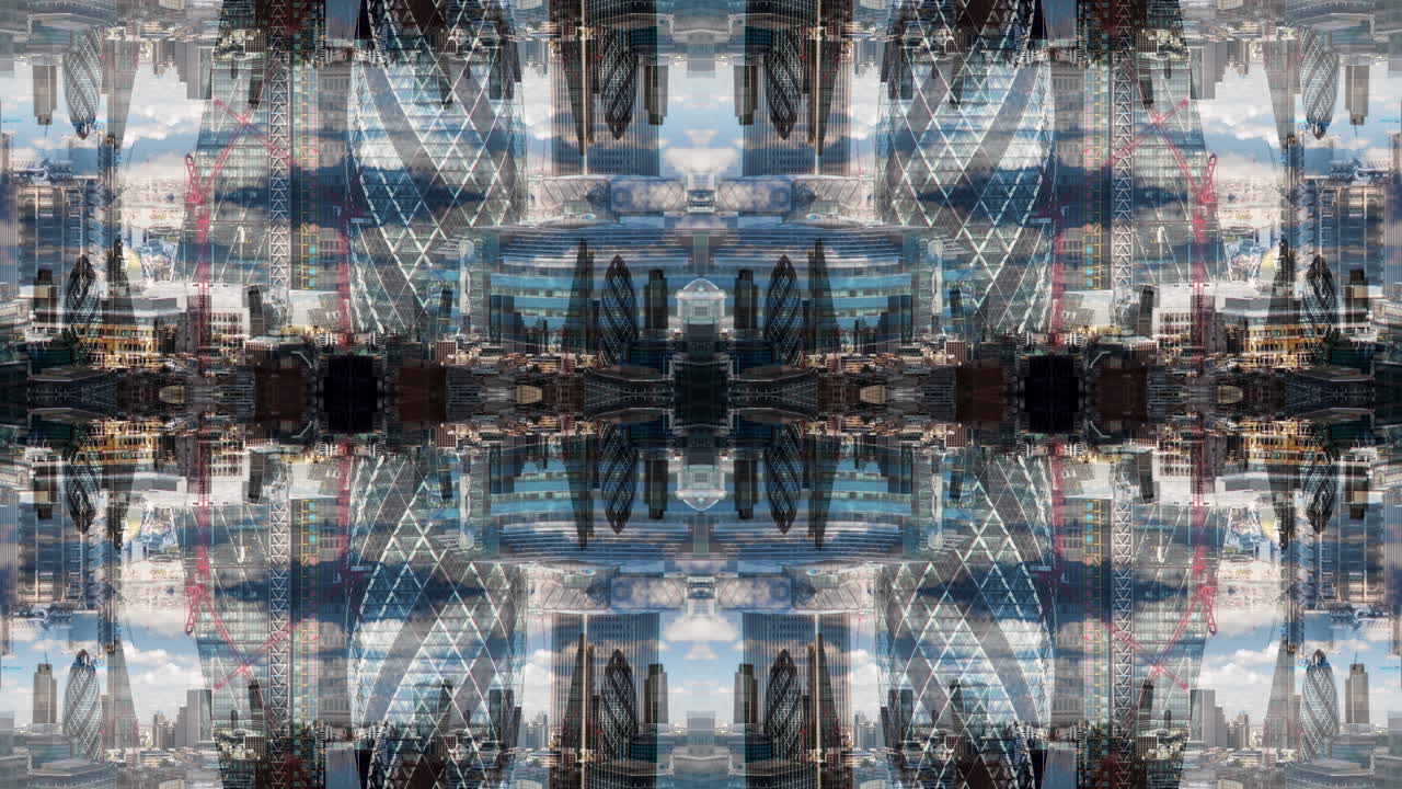 London Aldwych Skyline Abstract 4K 04