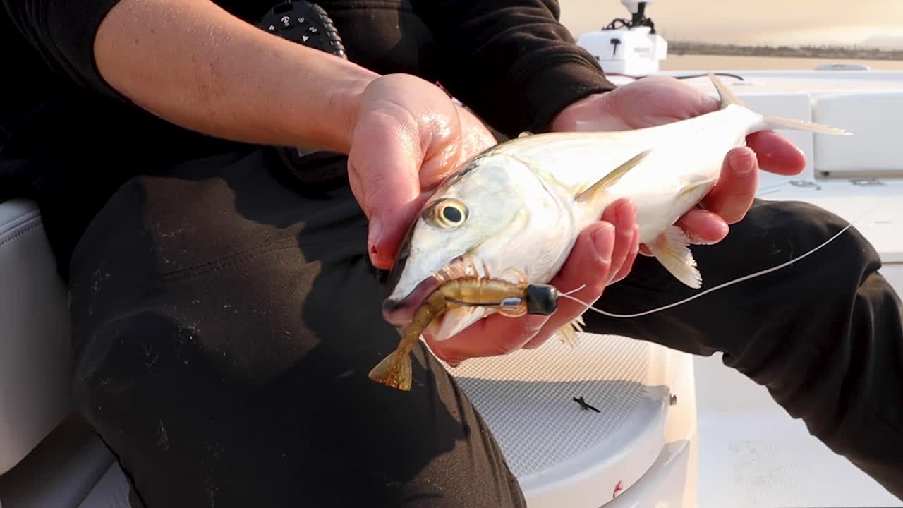 fisherman holding a bonefish in their hands