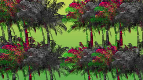 colorful palm tree 4k