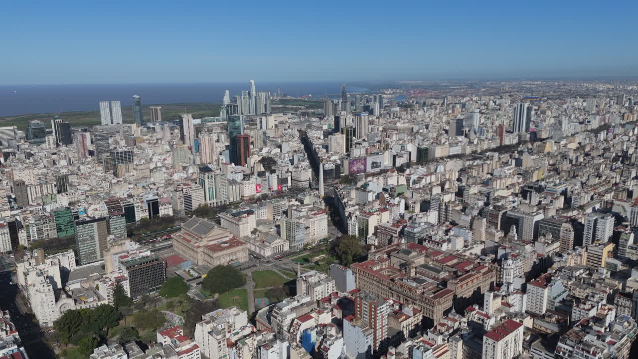 Aerial View of Buenos Aires Skyline