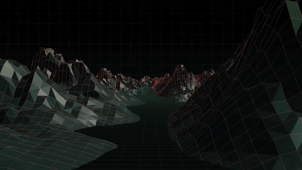 Digitally generated video of mountain