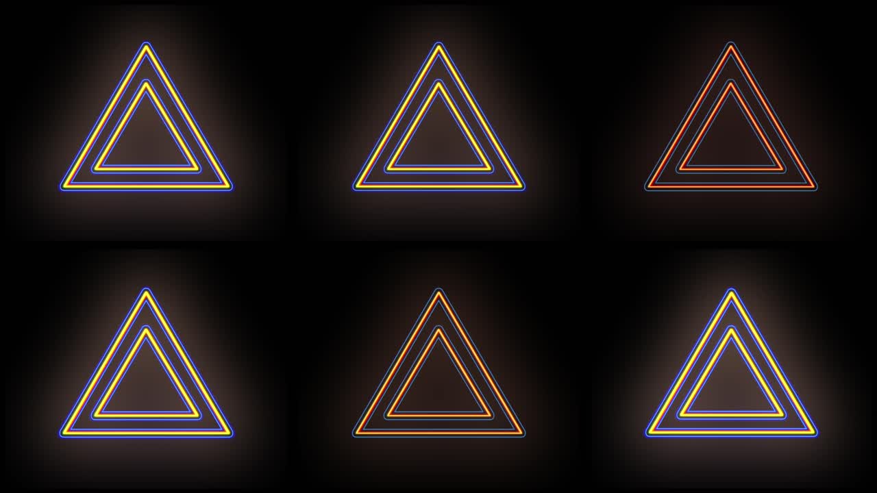 patrón geométrico de triángulos azul y amarillo neón