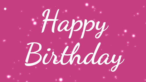 texto de felicitaciones de cumpleaños con fondo rosa