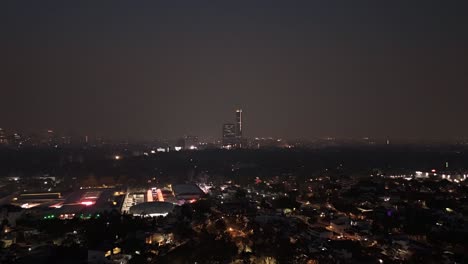 night aerial hyperlapse of cdmx