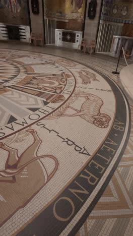 mosaic floor in a church