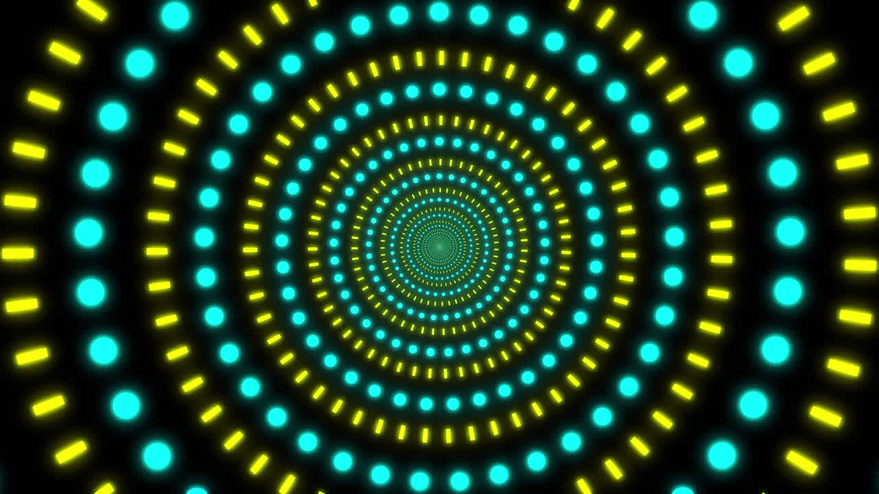 animazione di forme in movimento su sfondo nero