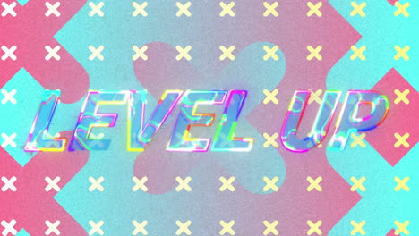 animación del texto de nivel superior sobre el fondo del patrón