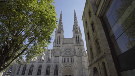 view of the two towers of the bordeaux cathedral -3