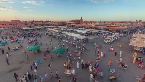 crowd of people and market in the old square