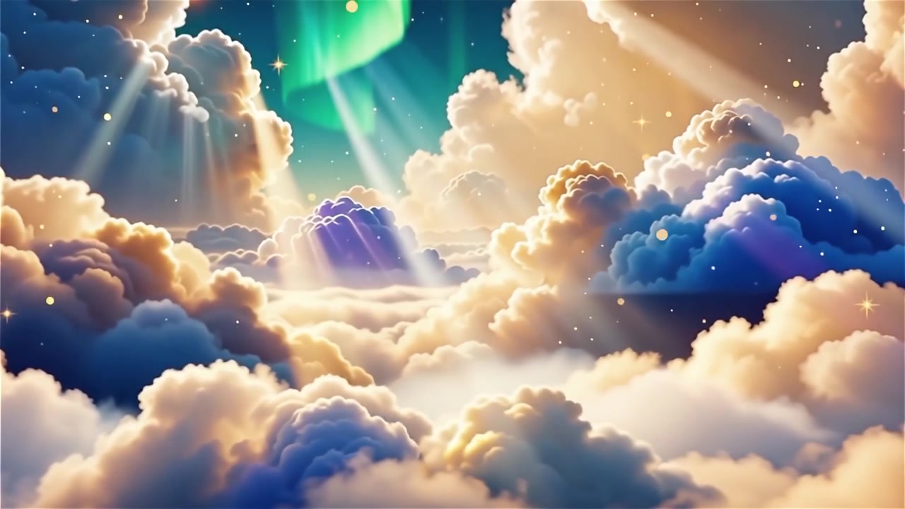 Christian Heavenly Light Worship Background