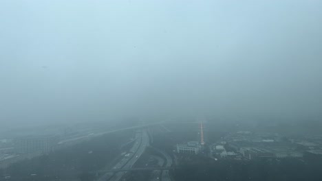 an unique pilot’s perspective: aproach to land in the middle of a snowfall