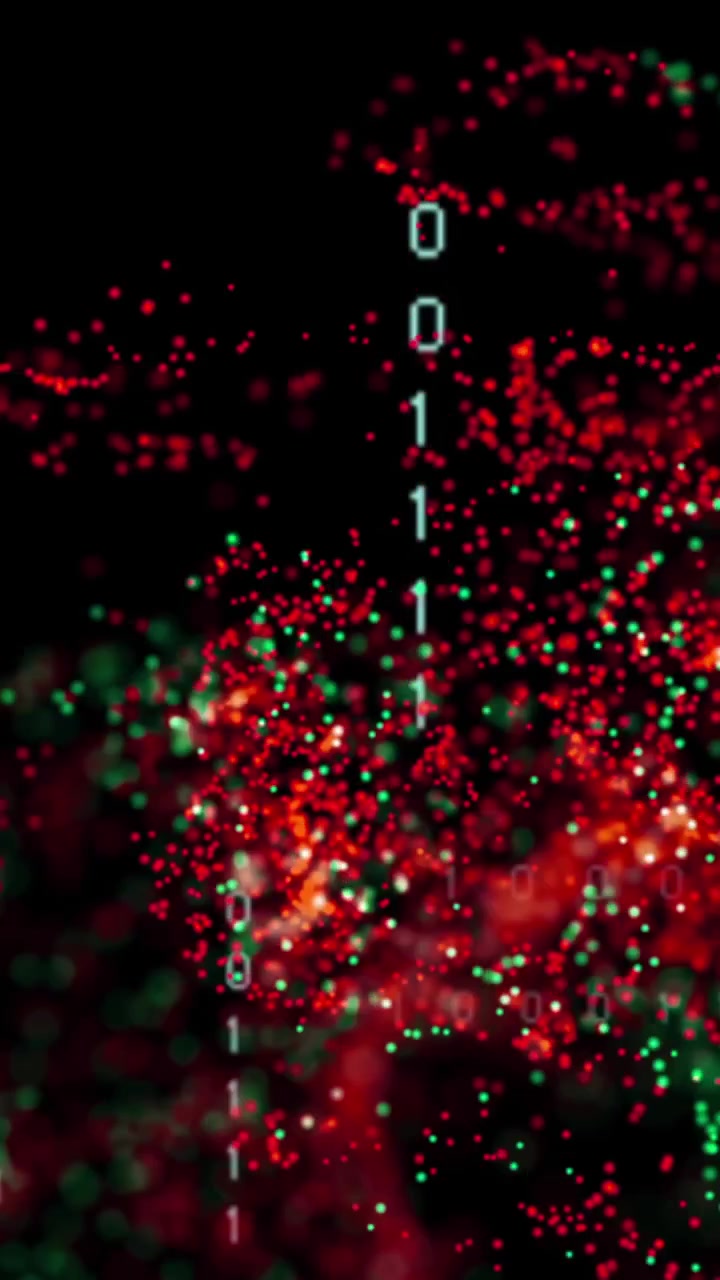 Dynamic Flow of Digital Data and Binary Code Particles