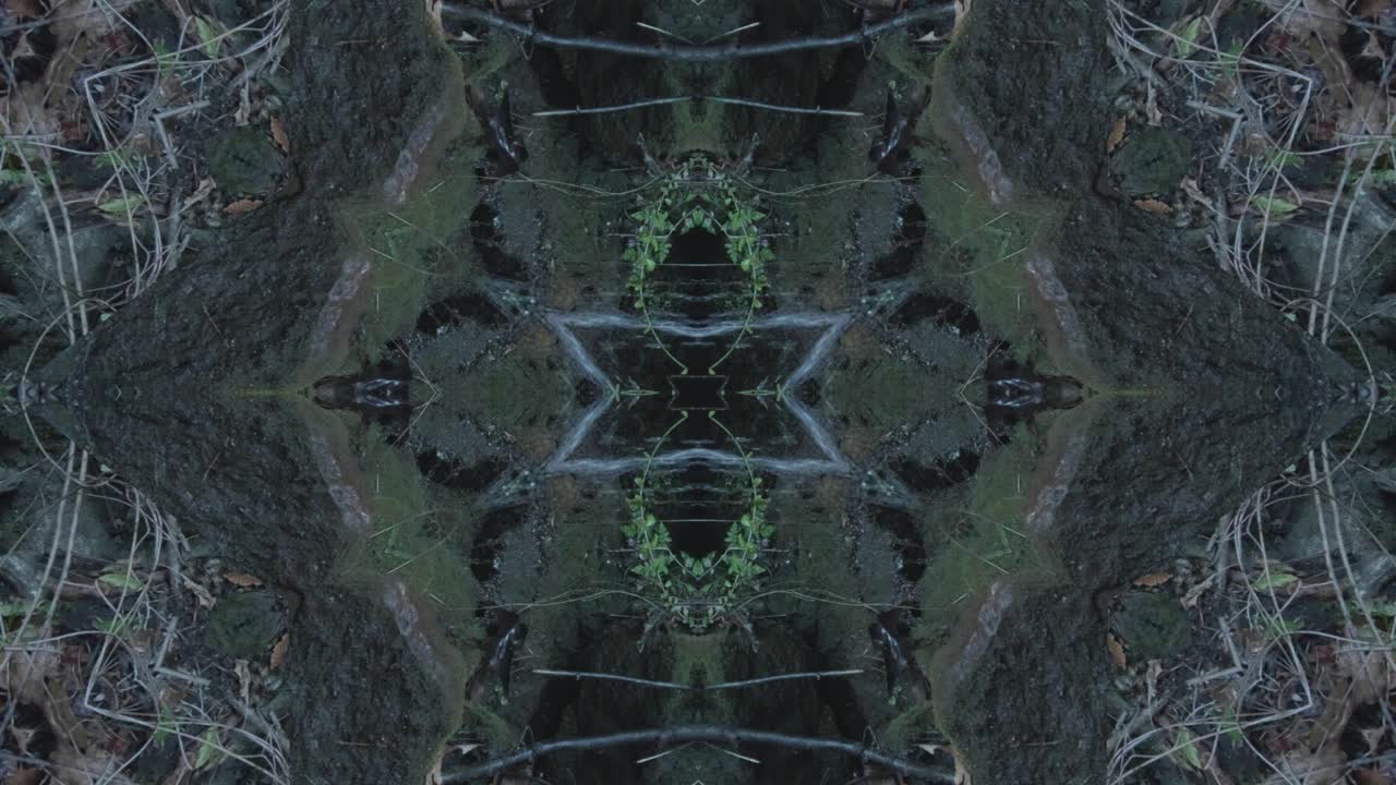 caleidoscopio de vegetación usando imágenes de bosques de wissahickon creek, filadelfia, #13