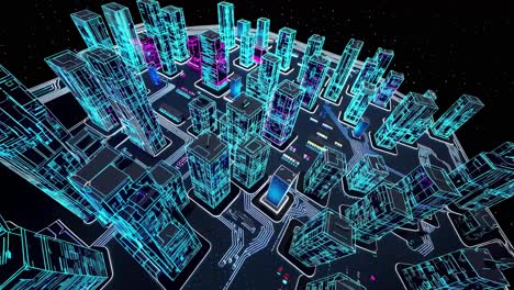 el paisaje urbano cyberpunk