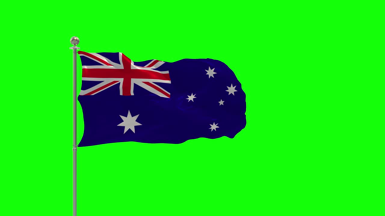 오스트레일리아 3d 그림: 크로마로 된 기둥에 흔들리는 발