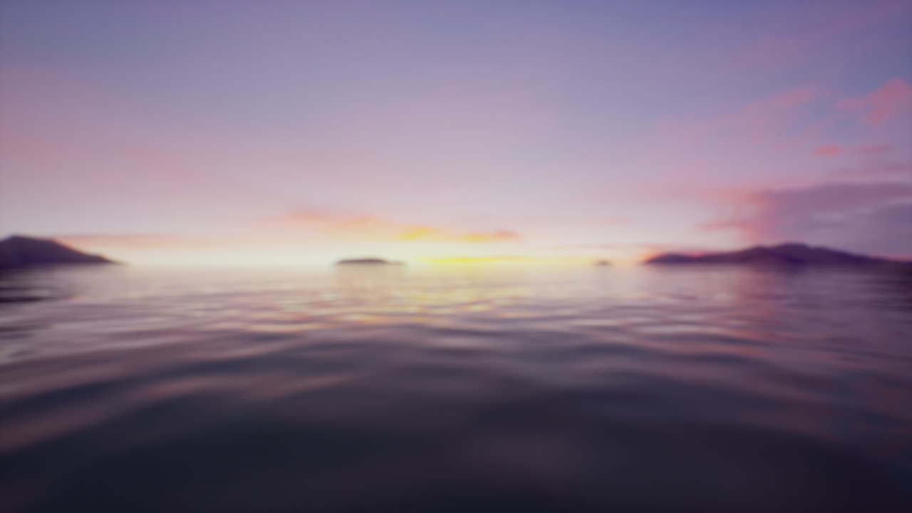 바다 위의 아름다운 일몰