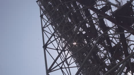 shot of an abandoned radioactive military radar in pripyat exclusion zone, near chernobyl powerplant, ukraine.