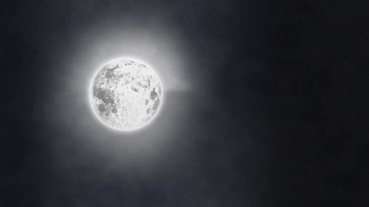 Lua e nuvens de fumaça