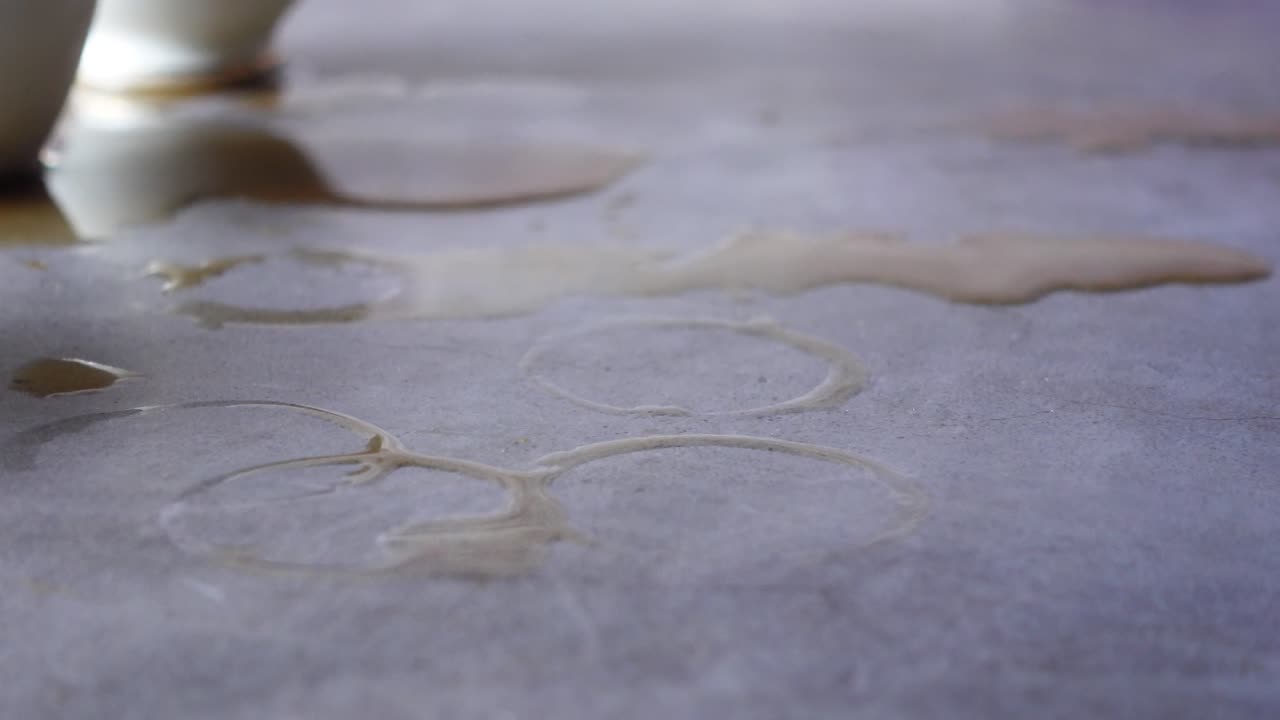 Spilled Coffee on a Table