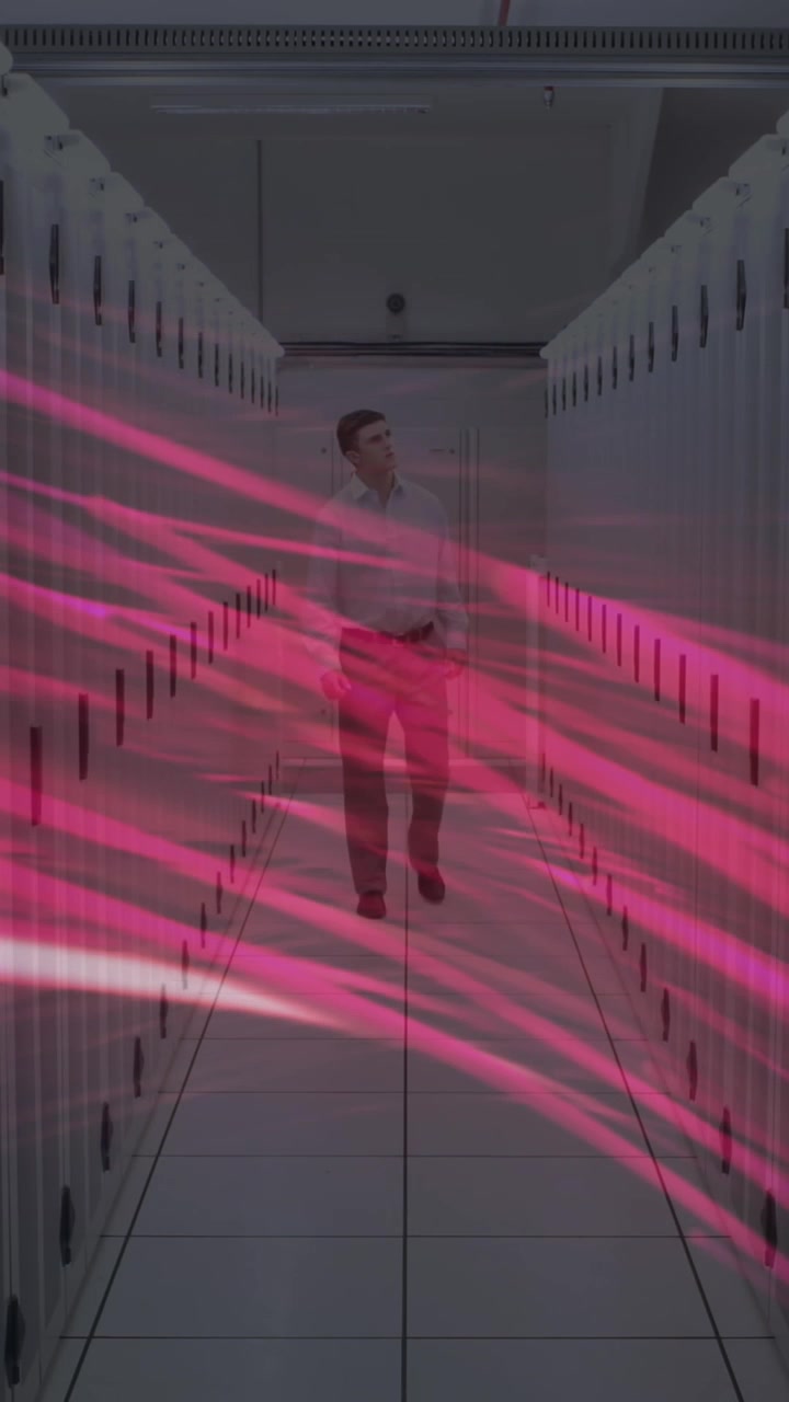Animace skenování a zpracování dat nad skladem