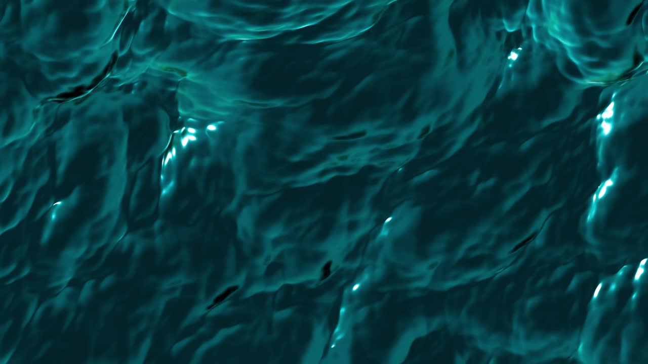 A dark blue liquid surface ripples and flows. A seamless loop perfect for abstract backgrounds representing a deep ocean, sea, or swimming pool at night