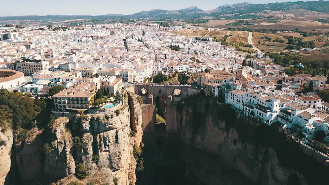 4k의 론다 스페인에서 공중 비디오 샷