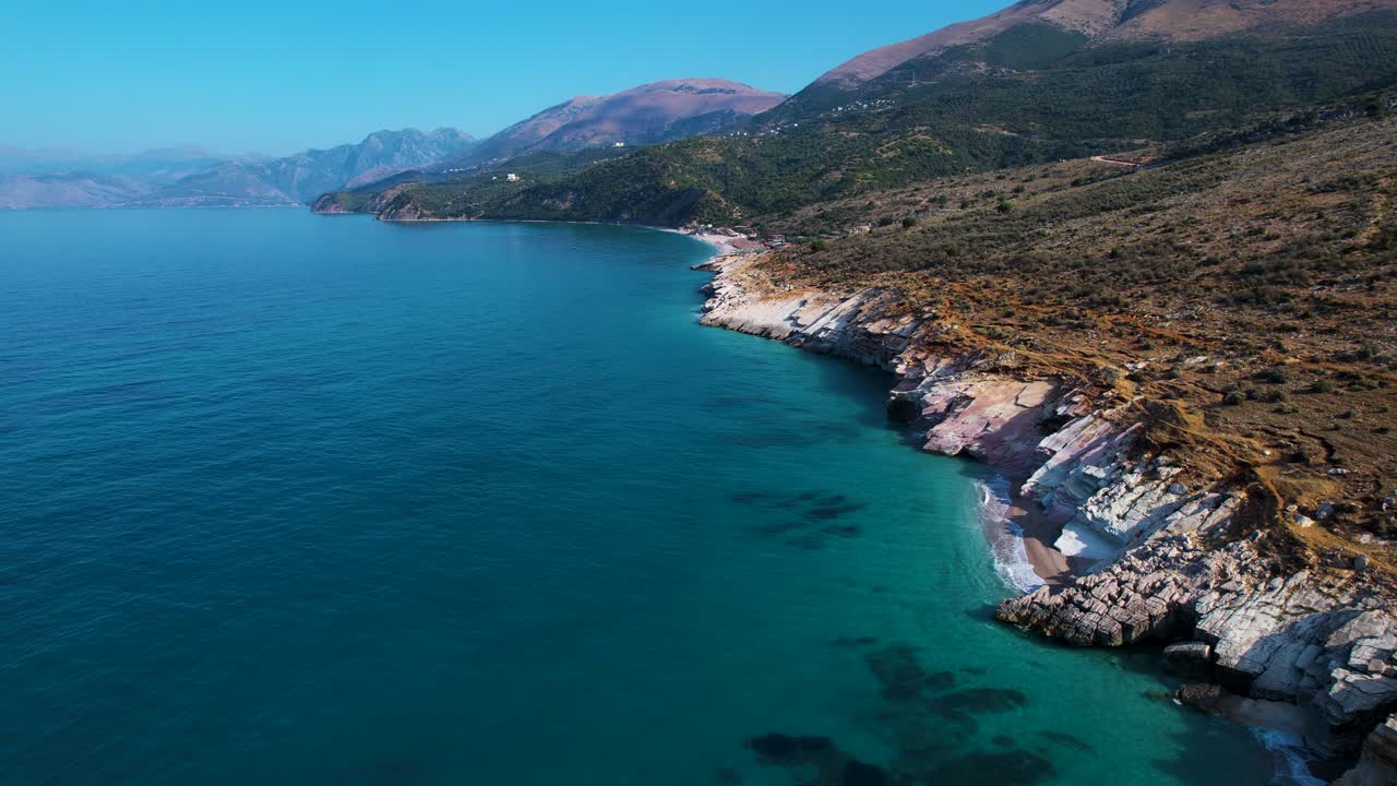 Lukova Hidden Gem: The Beautiful Stone Shore and Turquoise Mediterranean Sea of a Secret Beach - A Tranquil Oasis in Albania