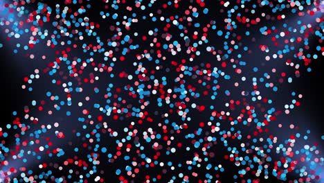 partículas voladoras de colores en los rayos de luz, generadas por computadora. renderizado en 3d del fondo festivo