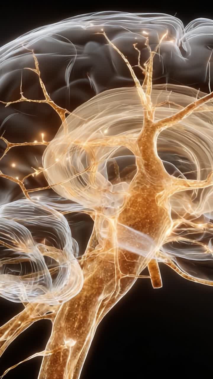 Stunning Visualization of Neural Pathways Illuminating the Brain's Complex Structure with Radiant Colors and Intricate Designs in Stunning Detail