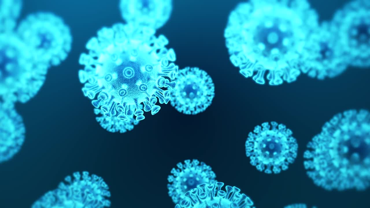 animación del coronavirus covid19 bucle de fondo en 3d