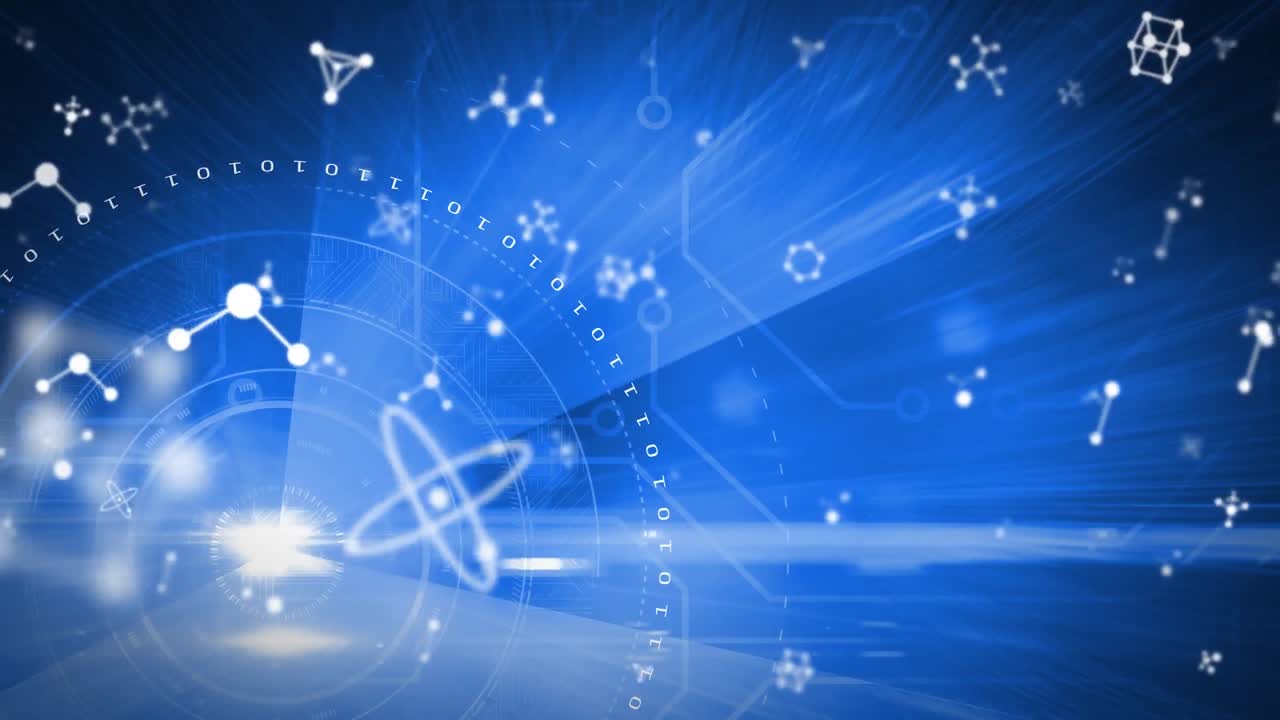 바이너리 코딩, 분자 및 연결 네트워크의 애니메이션