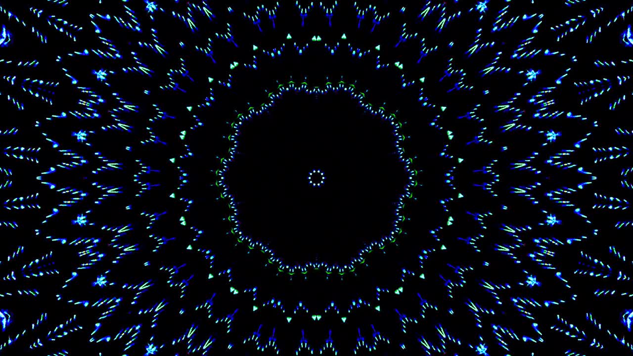 Abstract Kaleidoscope pattern with full colors. Magic mandala. 4k