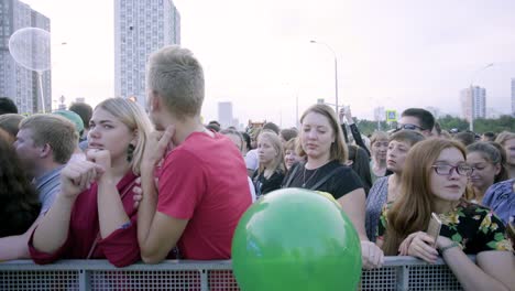 crowd of people at outdoor concert or festival