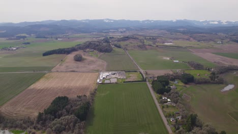 Stunning-panoramic-view-of-farmland-and-perfect-fields-in-the-countryside