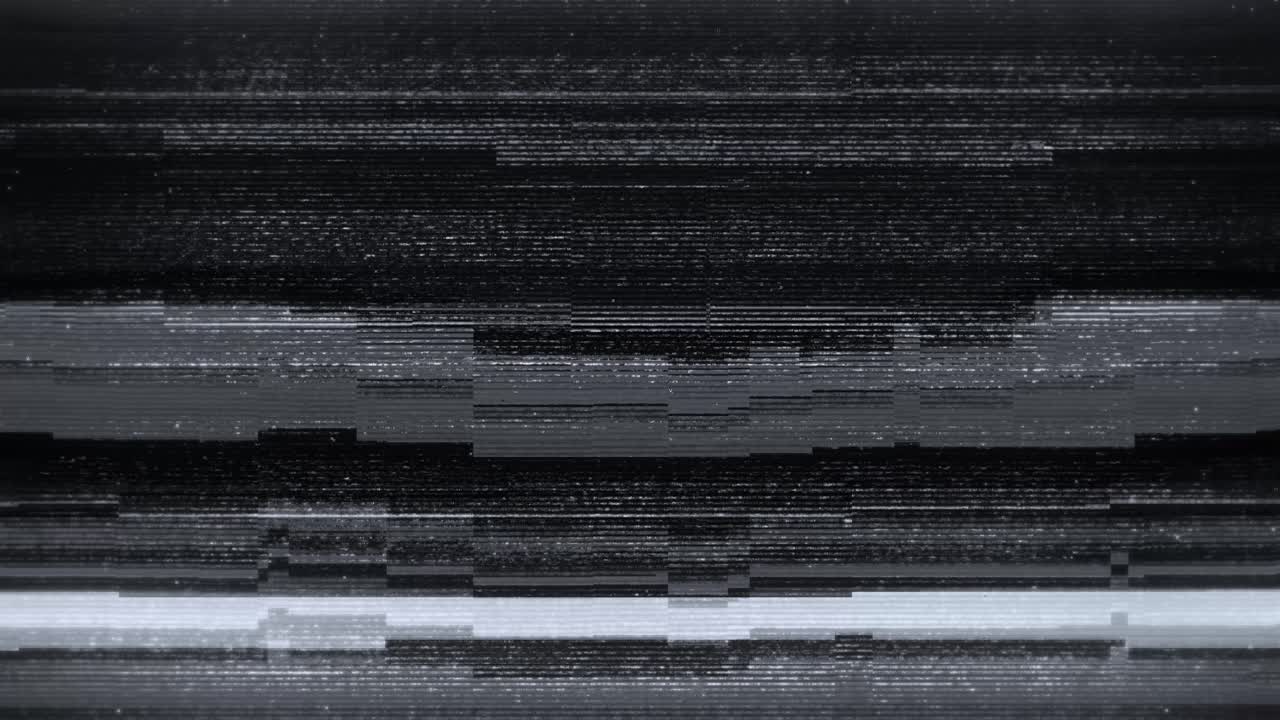 Abstract Digital Glitch Effect with Static Noise and Flickering