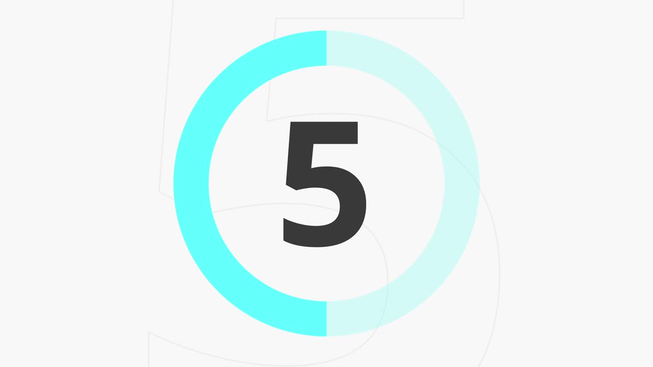 Countdown 10 Second Blue